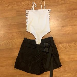 Bodysuit and shorts set
